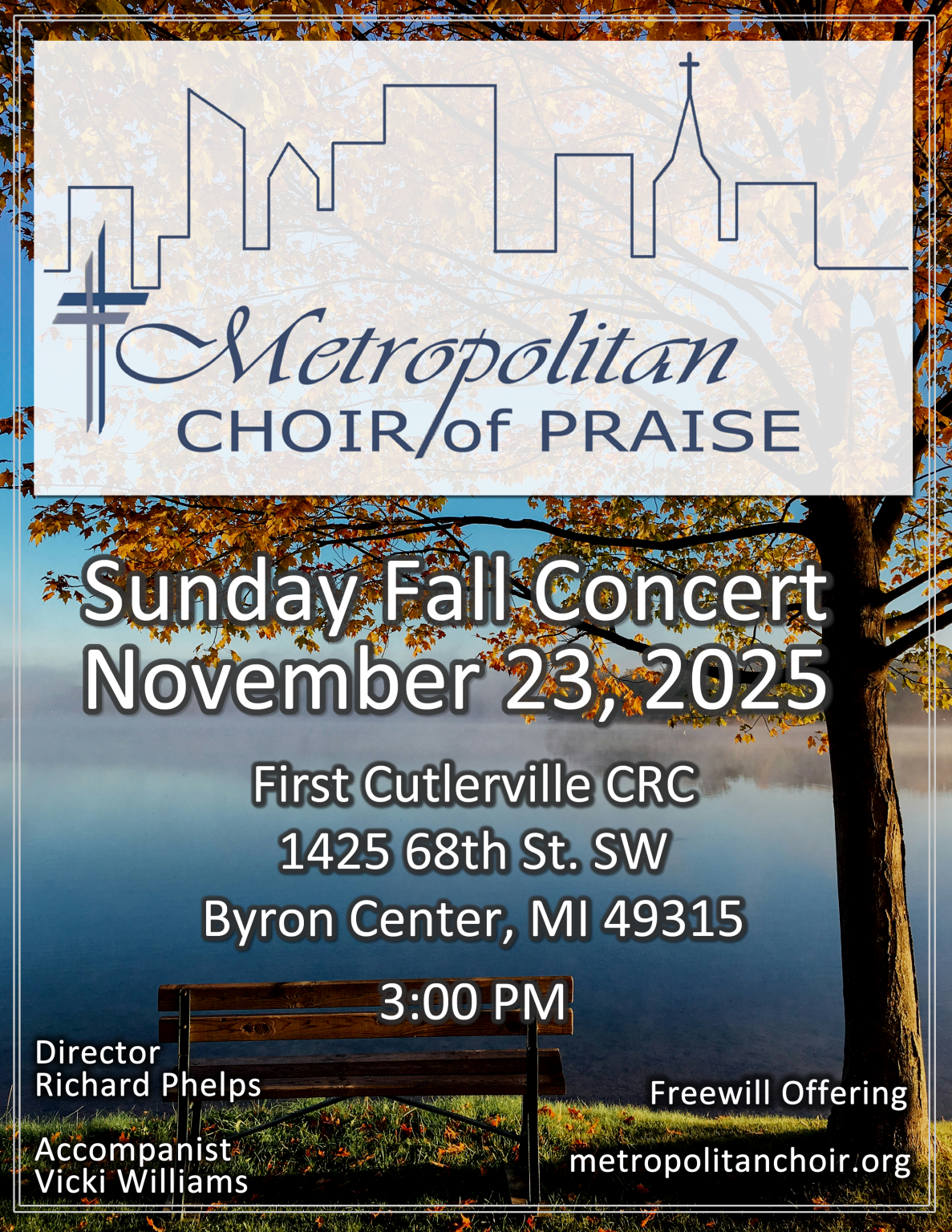 Sunday Concert Poster Cutlerville Fall Concert